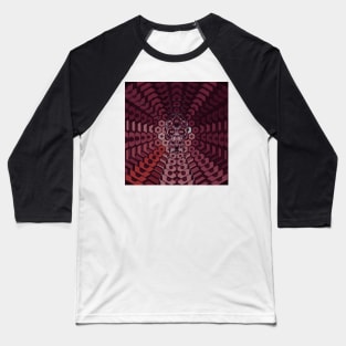 Electroluminated Skull Radiate - Sangria Baseball T-Shirt